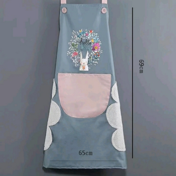 4/$40 New Blue Bunny Print Apron - Size O/S - Picture 7 of 12